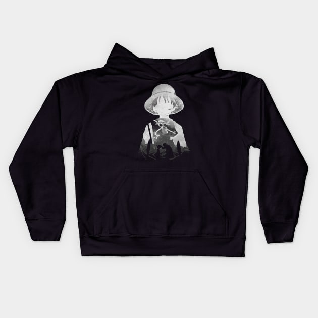 Monochrome Captain Kids Hoodie by FanFreak